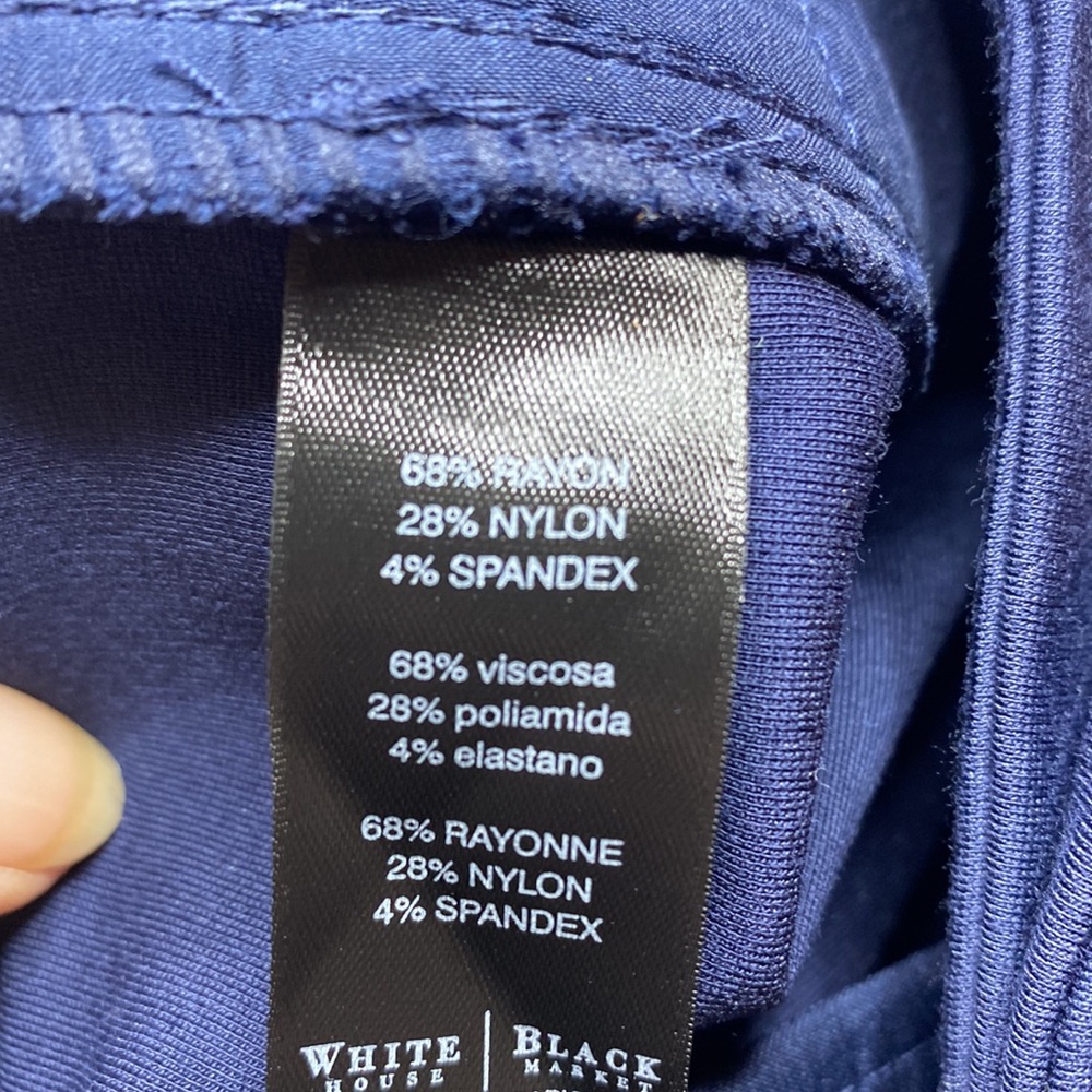 NWT White House Black Market Navy Boot Cut Stretch Slacks Pants Size 8 - Picture 8 of 8